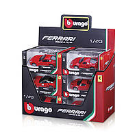 Набор игровой Bburago моделей машинок Ферарри ассорти 1:43 DD112268