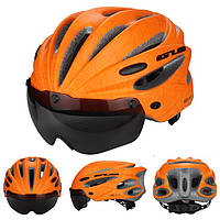 Велошлем с визором GUB K80 PLUS 58-62см оранжевый