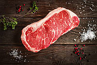 Стейк Нью Йорк (Тонкий край), USDA Prime. Отруб. Мраморная говядина из США. Зерновой откорм