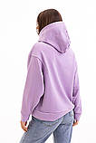 Жіноча однотонна тонка толстовка з капюшоном великого розміру оверсайз, фото 3