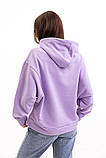 Жіноча однотонна тонка толстовка з капюшоном великого розміру оверсайз, фото 5
