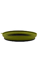 Тарілка Tramp силіконова з пластиковим дном 1070 мл зелена (TRC-124-olive)