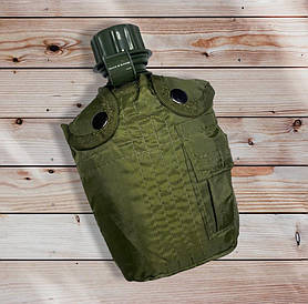 Фляга Mil-Tec пластикова в чохлі олива