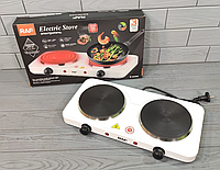 Плита переносна електрична двоконфорна настільна RAF 8020-A для дому, дачі, квартири