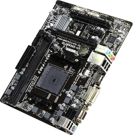 Материнська плата GIGABYTE GA-F2A58M-HD2 (FM2/FM2+, A58, PCI-Ex16) VGA/ DVI/HDMI + задня планка, фото 1