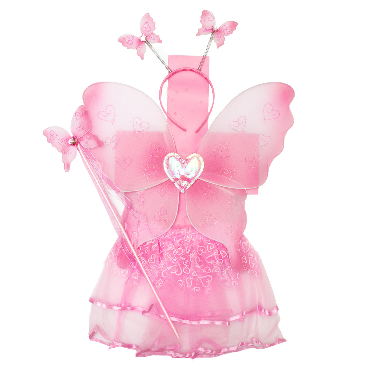 Детский карнавальный костюм - фея, 4-8 лет, розовый, нейлон (WB01531C-4) - фото 1 - id-p1659732489