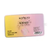 Komilfo SoFast Nail Froms Nude Soft Square Medium – форми для нарощування, 300 шт