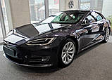 Захисна накладка на задній бампер для Tesla Model S Liftback 2012-2022 /чорн.нерж.сталь/, фото 8