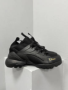 Кросівки жіночі чорні Dior D-Connect Sneaker (09148) 40