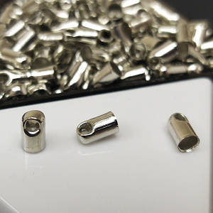 Кінцівка ковпачок з петлею для волосіні 2,4мм, колір Сталь - 3гр/уп