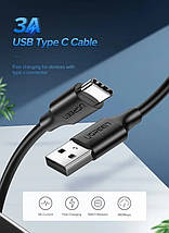 Кабель Ugreen USB 2.0 AM to Type-C US287 60116 (Чорний, 1 м), фото 2