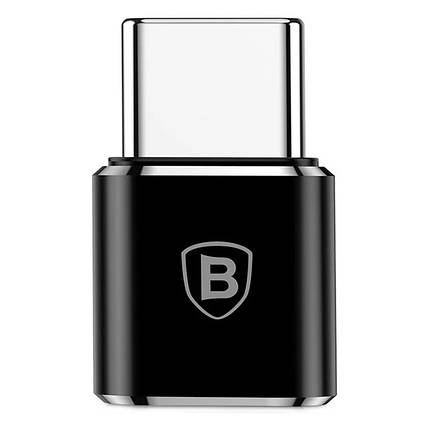 Адаптер-перехідник Baseus Micro Female To Type-C Male Adapter Converter CAMOTG-01 (Чорний), фото 2