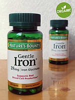 Nature's Bounty, Gentle Iron, Железо мягкого действия, 28 мг, 90 капсул