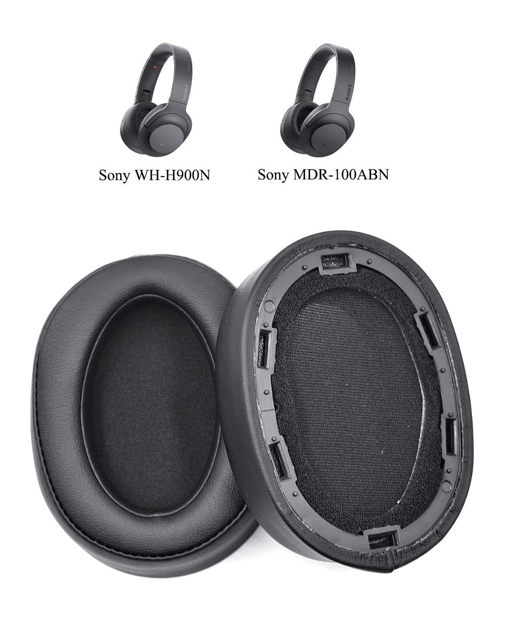 Амбушури для навушників Sony MDR-100ABN Sony WH-H900N Колір Чорний Black, фото 1