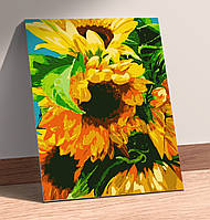Картина по номерам подсолнухи цветы Яркие подсолнухи 40 х 50 см Artissimo PN2012 melmil
