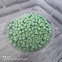 Посипка цукрові кульки мікс коктейль бірюзовий-салатовий 100 гр