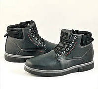Ботинки Мужские ЗИМА МЕХ Черные Зимние С Мехом 41,42,43,44,45 размеры