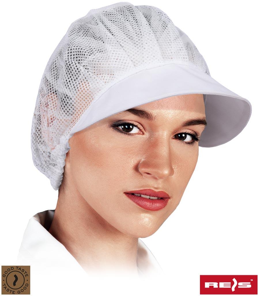 Кепка кухаря із козирком біла REIS Польща BONNET W