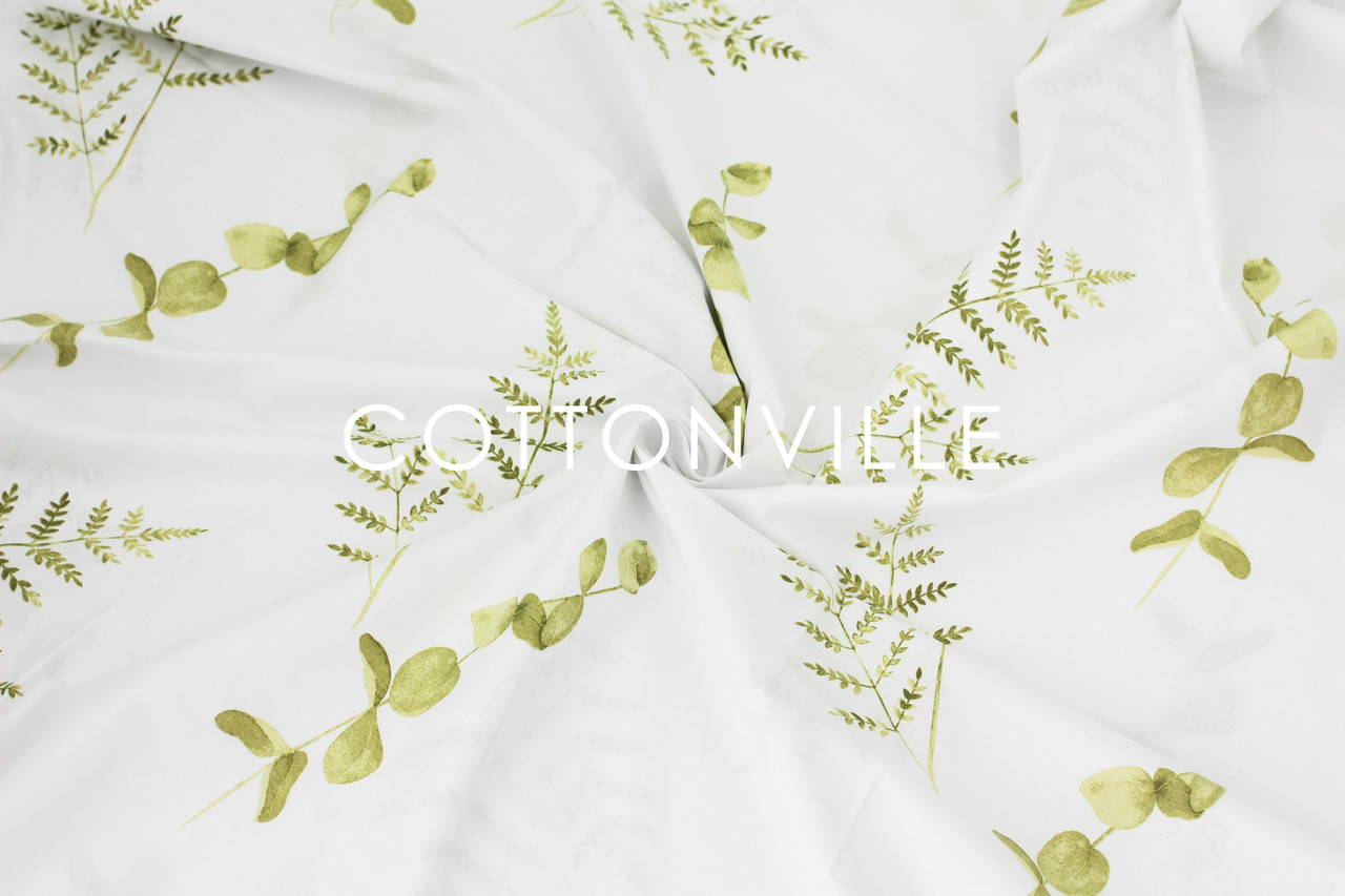 Ранфорс 240 см Евкаліпт та папороть, фото 1