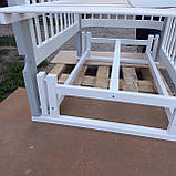 Дитяче ліжечко Монако  Престиж з маятником + Матрац колір білий +сірий, фото 4