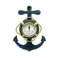 Годинник настінний із натурального дерева Якорі