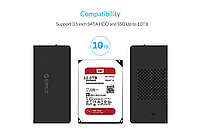 Зовнішня кишеня Orico 3569S3 для 3.5" HDD USB 3.0 оригінал, фото 5