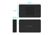 Зовнішня кишеня Orico 3569S3 для 3.5" HDD USB 3.0 оригінал, фото 10