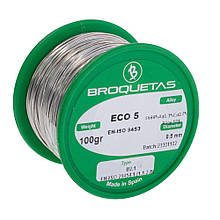 Припій Broquetas ECO5-05 / 01H Sn99, Ag0,3, Cu0,7, 0,5 мм, 100 г