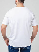 2XL (54), 3XL(56). Білі чоловічі однотонні футболки, 100% бавовна, Узбекистан, фото 5