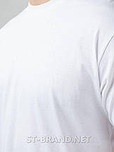 2XL (54), 3XL(56). Білі чоловічі однотонні футболки, 100% бавовна, Узбекистан, фото 6