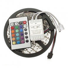 Світлодіодна RGB-стрічка Venom SMD 5050 5 м 12 V IP20 RGB (VST-5050120600-RGB) з пультом і блоком живлення, фото 5