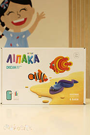 ЛИПАКА набір пластиліну 3-ка ОКЕАН: риба-клоун, дискус, вугор
