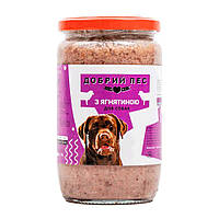 Блок консервированного корма для собак с ягненком "Добрий Пес" 6*470 г