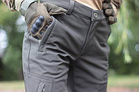 Тактические штаны на флисе Турция COMBAT Боевой софтшел Soft-Shell олива для женщин M