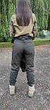 Тактичні штани на флісі Туреччина COMBAT Soft-Shell олива для жінок, фото 4