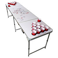 Backspin Beer Pong Table Set White DIY Ручки для переноски Держатель мяча 6 мячей Игровой стол и чашка