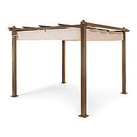 Pantheon Rust Pergola алюминиевая труба 3x3 м 6 угловых стоек водоотталкивающая 3 x 3 м | бежевый (Германия,