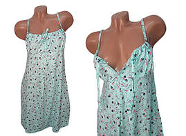 Нічна сорочка на брителях для вагітних і кормлящих, бавовна 52(ХL)