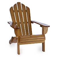 Садовый стул Vermont в стиле Adirondack из елового дерева 73x88x94 складной коричневый (Германия, читать