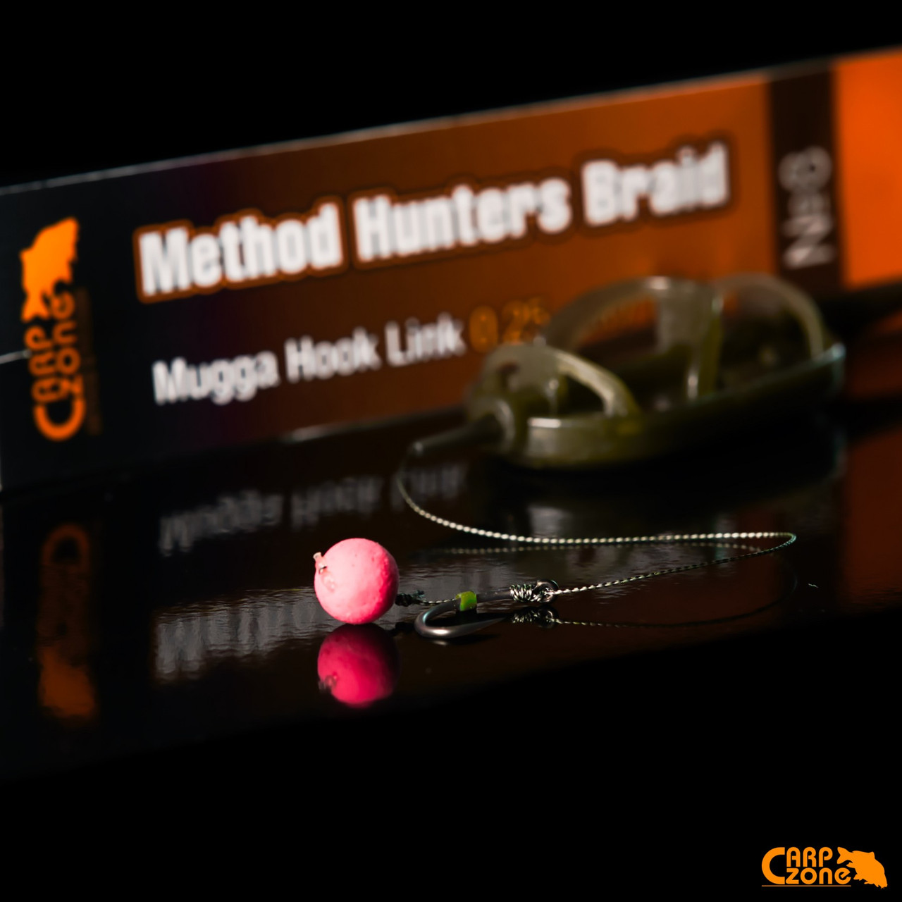 Готовий повідець Method Hunters Braid Mugga Hook Link 25lb/12kg No8, фото 1