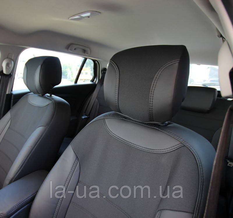 Чохли салону Renault Megane 3 2008-2016 р. екошкіра+текстиль (авточохли Рено Меган 3)