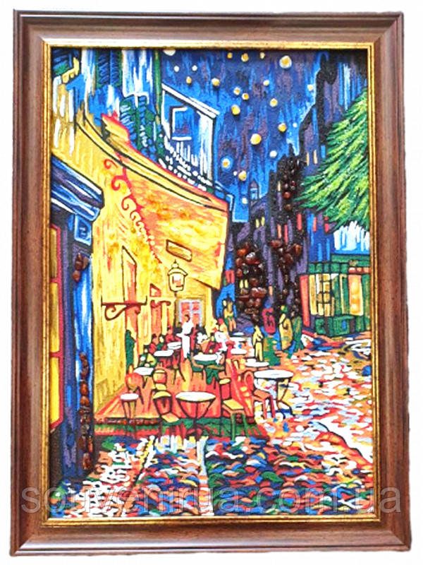 Картина з бурштину "Літнє кафе", фото 1