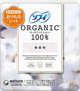 Unicharm Щоденні дихаючі прокладки зі 100% органічної бавовни, 52 шт