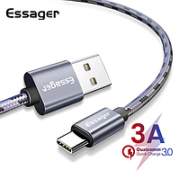 Зарядный кабель Tiger ESSAGER USB Type-C 3A 1метр