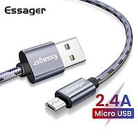 Зарядний кабель Tiger ESSAGER micro USB 2.4 A 2метра