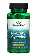 Аминокислота Swanson NAC N-Acetyl Cysteine 600 mg 100 Caps
