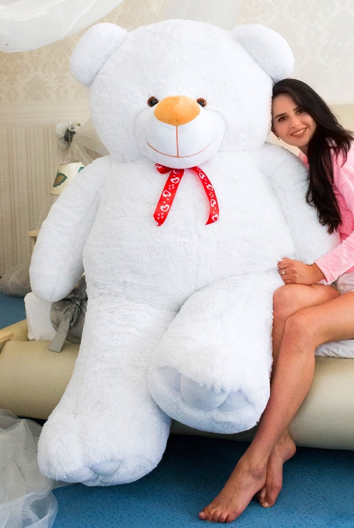 Плюшевий ведмідь Венея 2 метри білий, Супервеликий плюшевий ведмедик-велікан, М'які ведмеді для дівчат подарунок