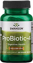 Пробіотики Swanson ProBiotic-4 3 Billion CFU 60 Caps