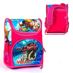 Шкільний каркасний рюкзак для дівчинки Moana (1 відділення, 3 кишені, спинка ортопедичний, 3D принт) C 36167