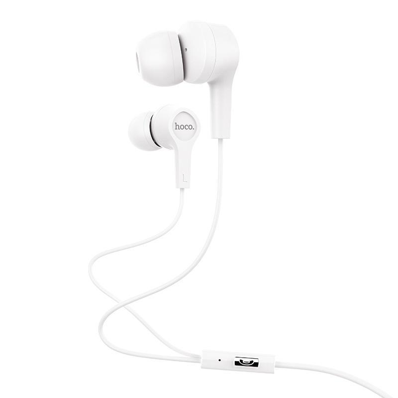 Навушники дротові HOCO M50 (мікрофон, круглий шнур) White